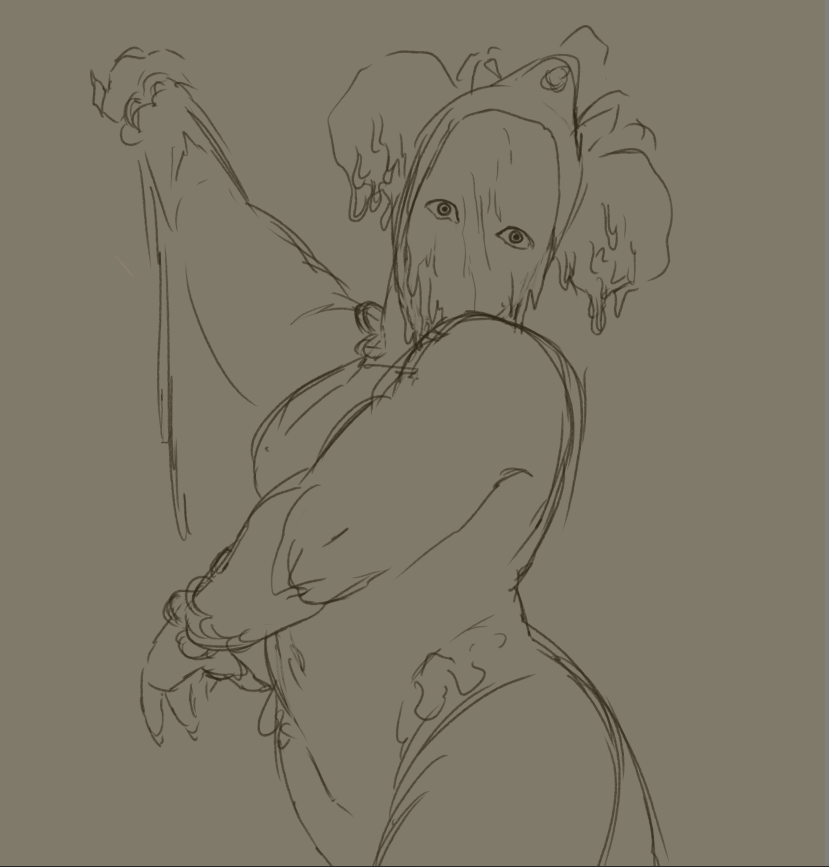 SinedPosts's tweet photo. Follie was a bit of toughy ngl. ig i could've also gone with making her ink blood or something. https://t.co/CIL8ri51uE