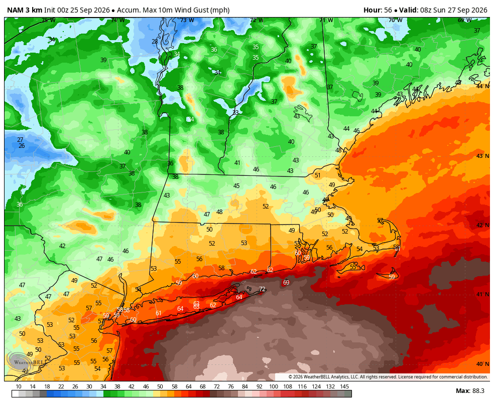 dspringzwx's tweet photo. 00z NAM is in and WOW.

Likely slightly overdone with the winds.. But man that'd do some heft damage... https://t.co/uE8t9SJQzm