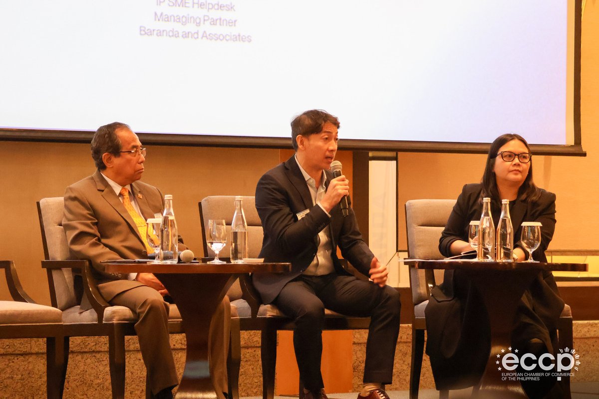 eccponline's tweet photo. Check out the highlights from yesterday’s 2026 IP Horizons! 💡🌅

Following the historic milestone in the EU-Philippines Free Trade Agreement (FTA) negotiations on 22 September, the European Chamber of Commerce of the Philippines (ECCP), in collaboration with the South-East Asia IP SME Helpdesk, convened key stakeholders for the “𝟮𝟬𝟮𝟲 𝗜𝗣 𝗛𝗼𝗿𝗶𝘇𝗼𝗻𝘀: 𝗜𝗣 𝗘𝗻𝗳𝗼𝗿𝗰𝗲𝗺𝗲𝗻𝘁 𝗮𝗻𝗱 𝗢𝗽𝗽𝗼𝗿𝘁𝘂𝗻𝗶𝘁𝗶𝗲𝘀 𝗶𝗻 𝘁𝗵𝗲 𝗘𝗨-𝗣𝗵𝗶𝗹𝗶𝗽𝗽𝗶𝗻𝗲𝘀 𝗙𝗿𝗲𝗲 𝗧𝗿𝗮𝗱𝗲 𝗔𝗴𝗿𝗲𝗲𝗺𝗲𝗻𝘁” to explore what the evolving trade deal means for Intellectual Property rights and European SMEs.

The forum examined how the #Philippines is responding to global IP developments, ranging from digital piracy and online counterfeiting to geographical indications (GIs), and how European businesses can align their IP strategies with both EU standards and Philippine legal reforms.

Industry experts including Atty. Edmund Jason Baranda, Managing Partner of Baranda and Associates – Rouse & Co. International Limited and External Expert of the South-East Asia IP SME Helpdesk, alongside Hon. Teodoro C. Pascua, Director General of the Intellectual Property Office of the Philippines (IPOPHL), emphasized that while the FTA opens new doors, strong IP strategies and evidence-gathering are essential for businesses to navigate the digital age and capitalize on new market opportunities.

The event was hosted and moderated by Atty. Reena Mitra-Ventanilla, Chairperson of the ECCP Intellectual Property Rights Committee.

Thank you to our Gold Partner, Baranda & Associates, and to everyone who contributed to a dynamic open forum and panel discussion!

📸 For official photos, visit: https://t.co/G6LRAITjBH

#2026IPHorizons #WeChampionBusiness #ChamberOfChoice #IntellectualProperty #BrandProtection #SouthEastAsia #EUTrade #TradeDeal #FTA