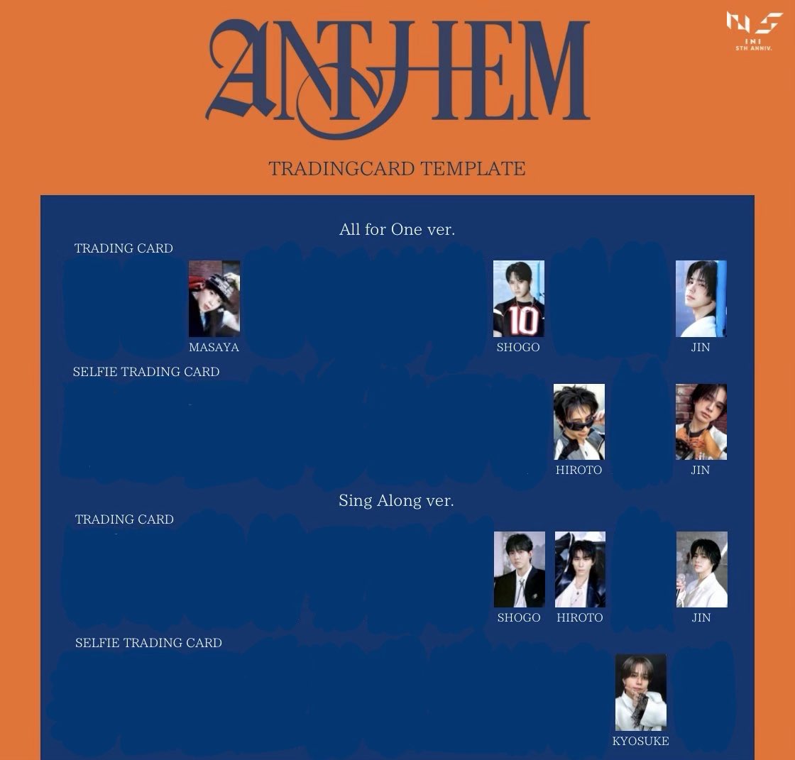 tktkmmnghrm's tweet photo. INI ANTHEM トレカ 特典 交換

求 画像1枚目

譲 画像2.3枚目

異種でも可
郵送にて交換📮
お断りは♡にてお返事いたします
お気軽にお声掛け下さい🙇‍♀️

#INI交換 #INI求 #INI譲 https://t.co/Q1Vk3tH0eN