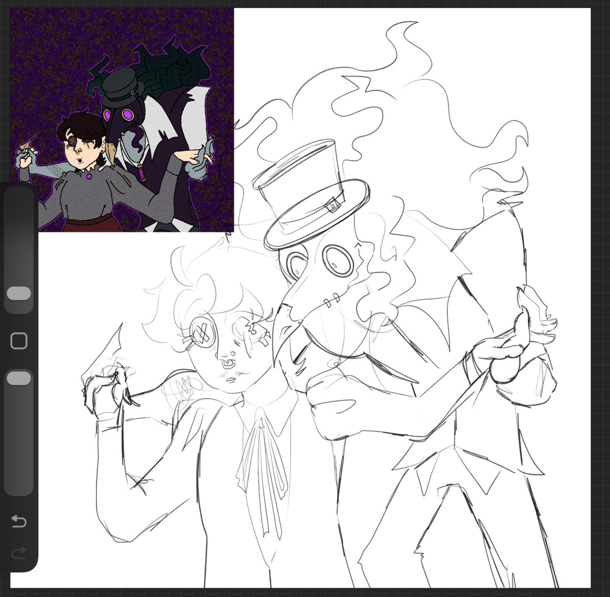 orphleos's tweet photo. doodle redraw of my first art i did with nightmare but I wanted to show off his silly little face https://t.co/6ZxaA7zmEe