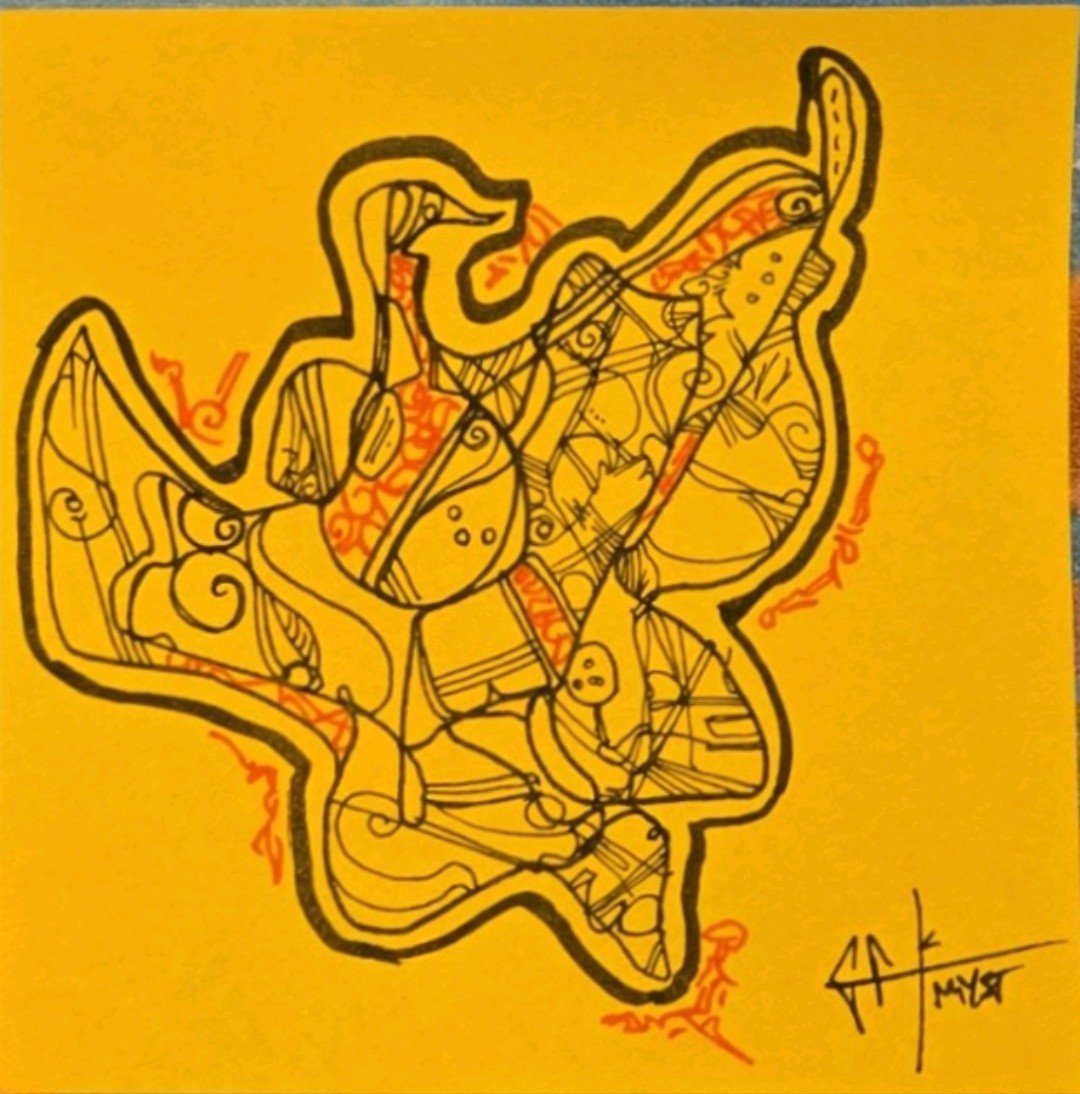 arkanemyst's tweet photo. Day 2 of posting to a challenge I didn't announce, promote or start on time
#art #postit #abstractart https://t.co/K21RczM7Qs