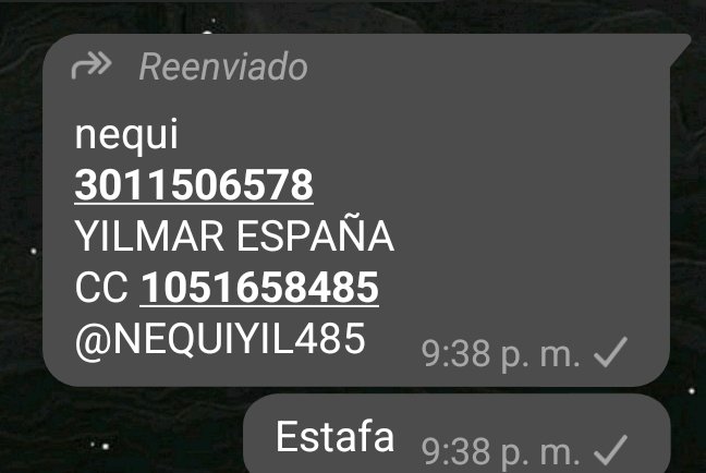 JulianaForigua2's tweet photo. Estafa 📢 📣 📢 📣 https://t.co/M3TDLfTx5Y