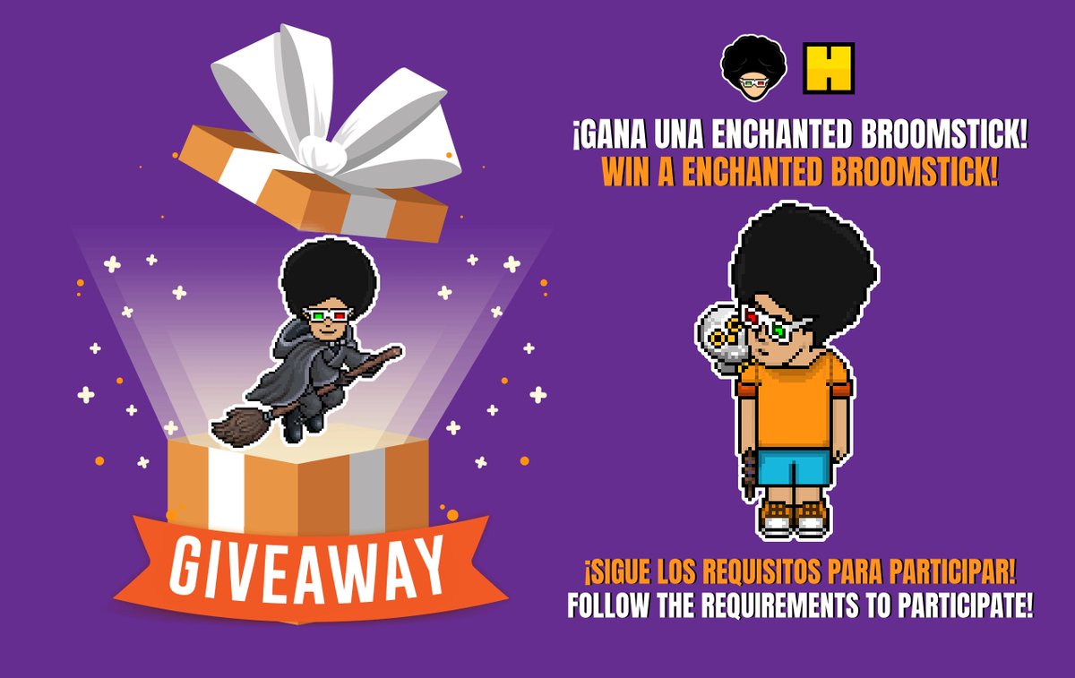 habtium's tweet photo. 🎃 SORTEO GLOBAL 🎃
¿Quieres llevarte una Enchanted Broomstick? ¡Serán 5 ganadores! 🧹💫

🟠 Síguenos @habtium
🟣 Repost + 🧡
💬 Comenta tu usuario de https://t.co/0sjnfKF6Ck, tu usuario de #Habbo y hotel

⏰ Finaliza el 29/09
✨️ Disponible en el catálogo del hotel en octubre https://t.co/hzZG0b3o9z
