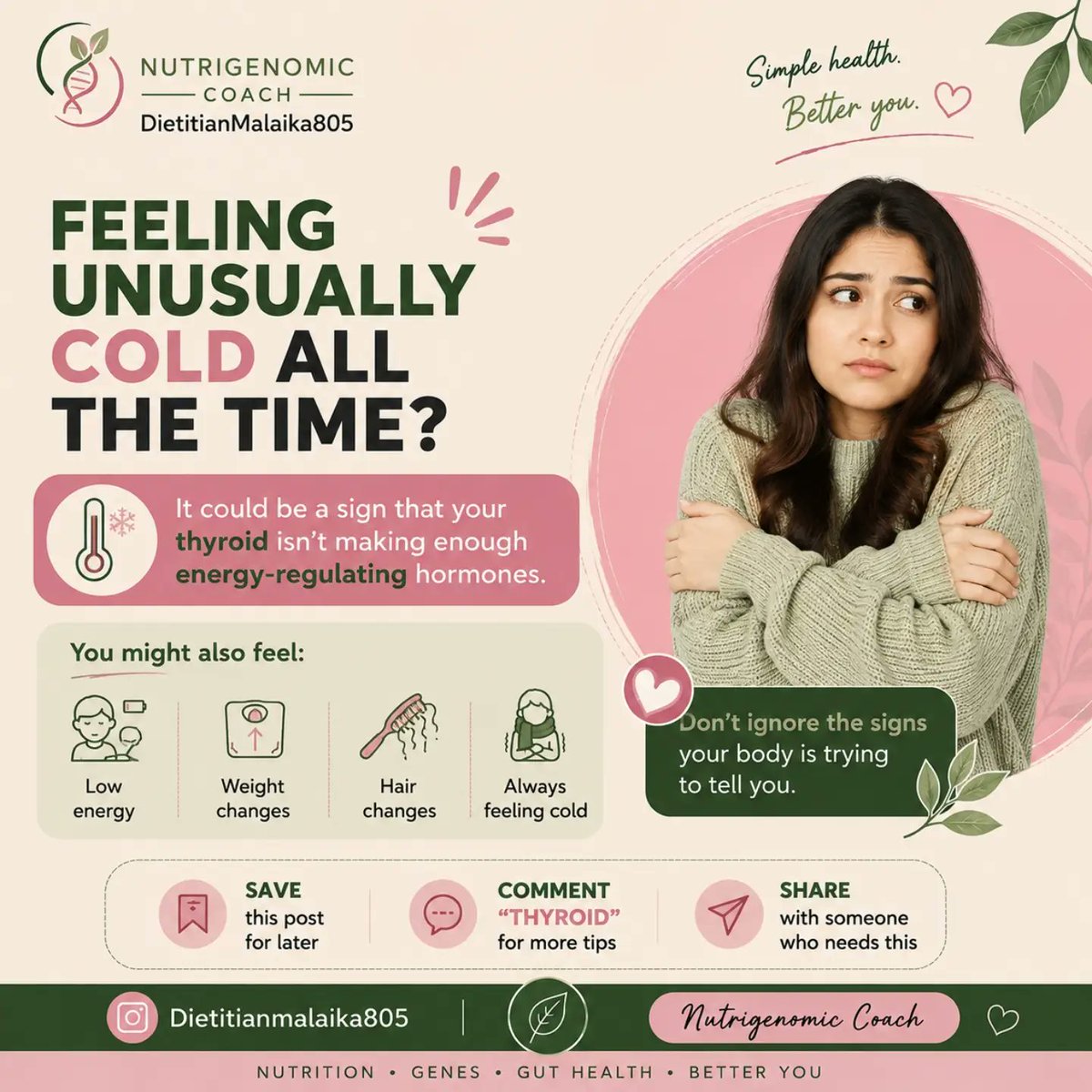 rileysmith464ye's tweet photo. Eating normally but your weight keeps changing? Weight changes aren’t always about how much you eat. Thyroid issues can affect energy use and weight, but many other factors matter too. If changes persist, consult a healthcare professional. https://t.co/XSyUz5Jeqr
