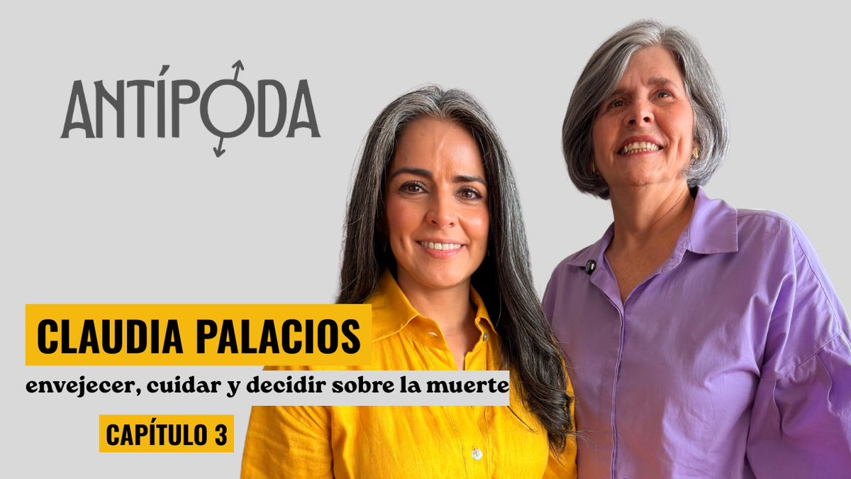 VivianaBarbere's tweet photo. Ya está aquí el capítulo 3 de mi podcast Antípoda 🎙️
Hablé con Claudia Palacios sobre lo que vivió cuando a su mamá le diagnosticaron Alzheimer, esa experiencia que la llevó a escribir "Hola mami, quiubo mija" y a reflexionar sobre el cuidado y las decisiones frente a la muerte. https://t.co/mh28PFMORh