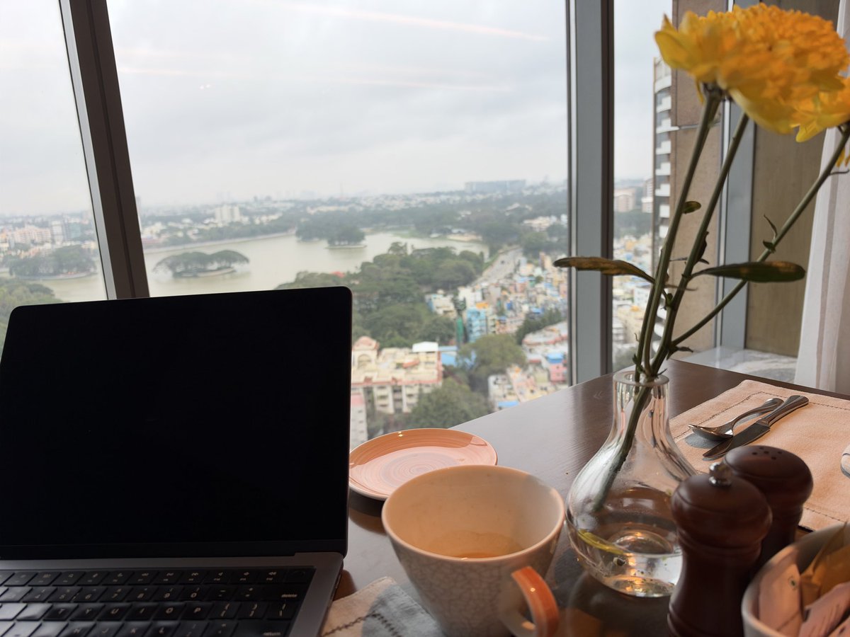 benjamio's tweet photo. Last morning in Bangalore. Returning home after a 2 weeks journey of Atlanta-Calgary-Bangalore.  MS Teams removed all geographical limits for hiring and AI enhances our work above limits, but nothing beats in-person meeting of clients, partners and employees for human connection. https://t.co/dsExSH5RmU