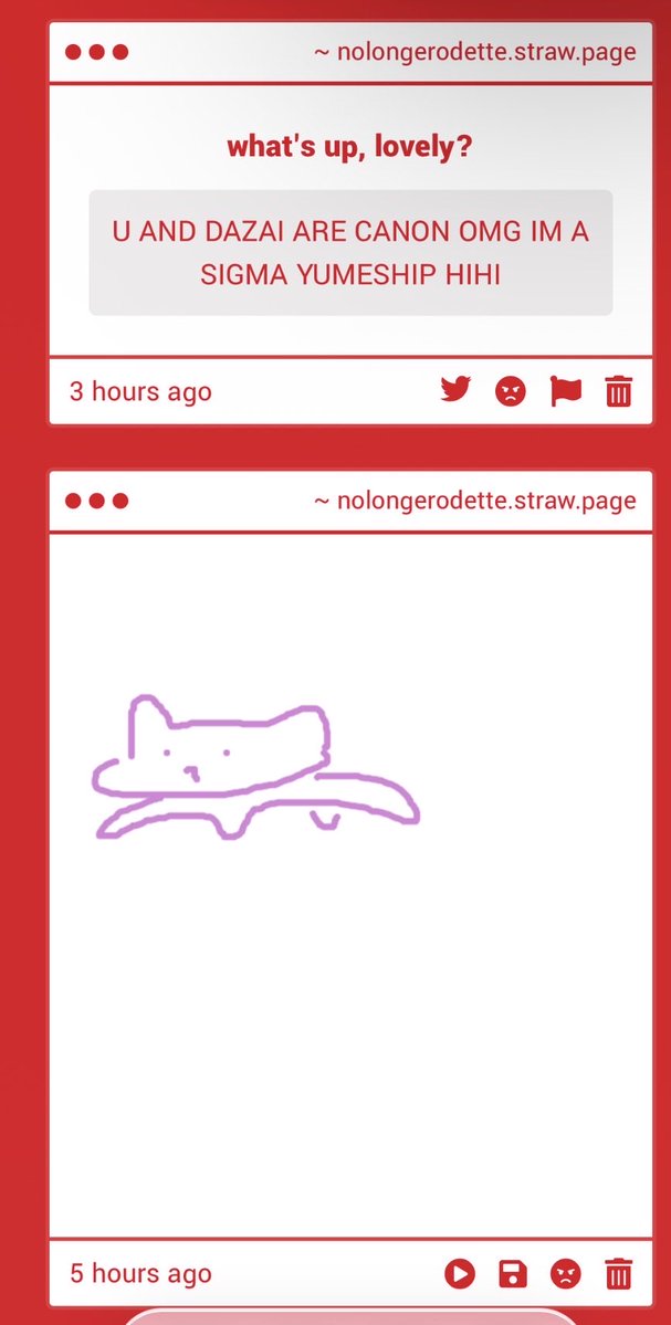 odettedazai's tweet photo. AWWWW THWNK YOU 💜🥲💜💜💜 SENDING LOTS OF LOVE TO U AND SIGMA 

I like how flat this cat is 10/10 https://t.co/iUrLfmOWa6