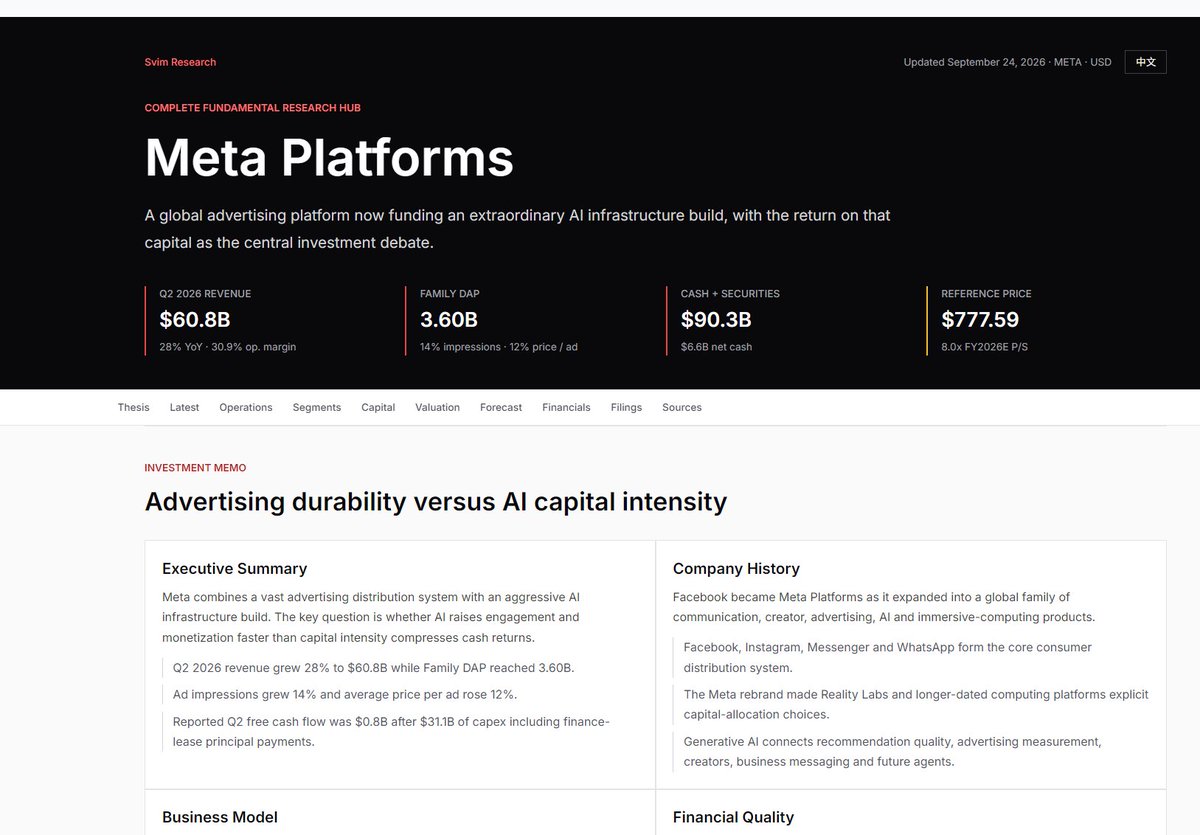 SwimmerFinance's tweet photo. @Meta @finkd @alexandr_wang Meta's global advertising platform now funding an extraordinary AI infrastructure build:

https://t.co/UZRsuHr8F6 https://t.co/e7VTpt7RcX