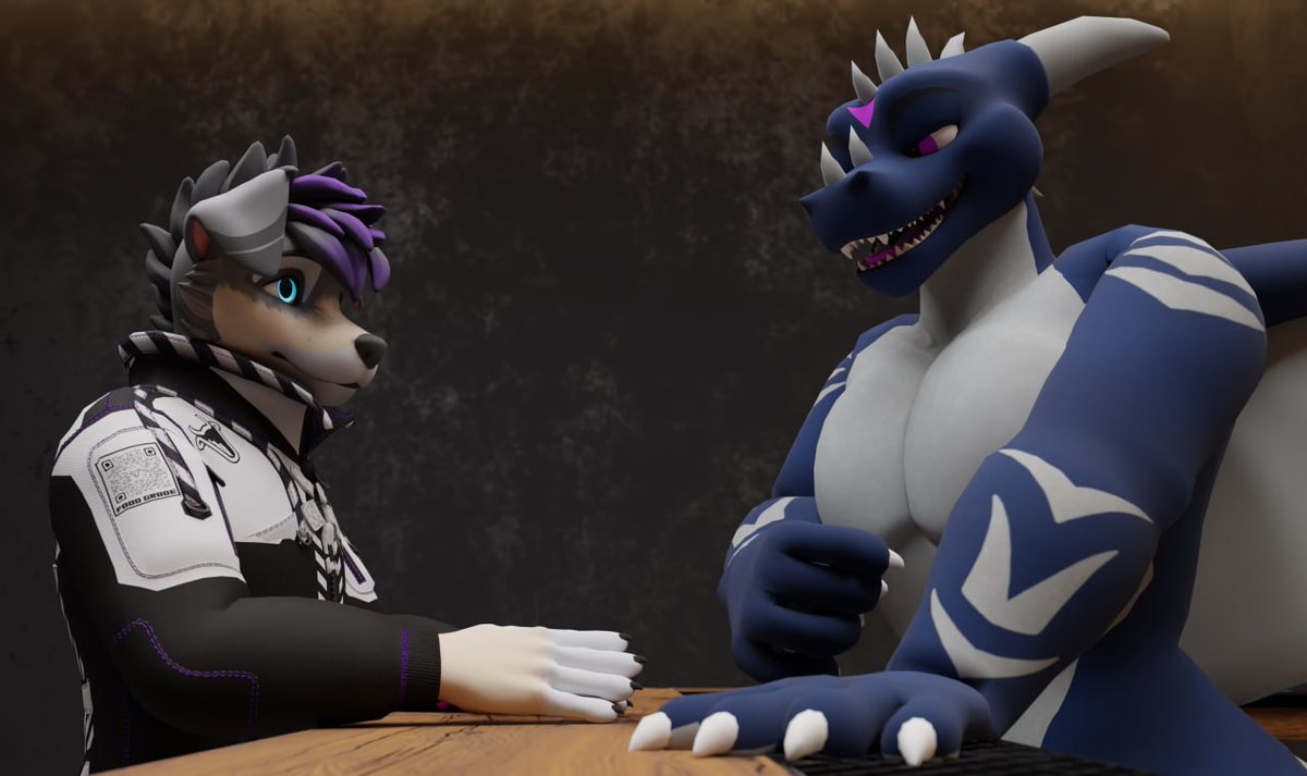 ZtragonD's tweet photo. Picked up this cutie at the bar~ didn't take long to convince him to be my bar snack, and boy did he go down smooth~ <3 sloshy boy~

My delicious pickup prey is @colliedoggo

Renders done by the amazing @DatVampireBun https://t.co/DKLwHYh5nw