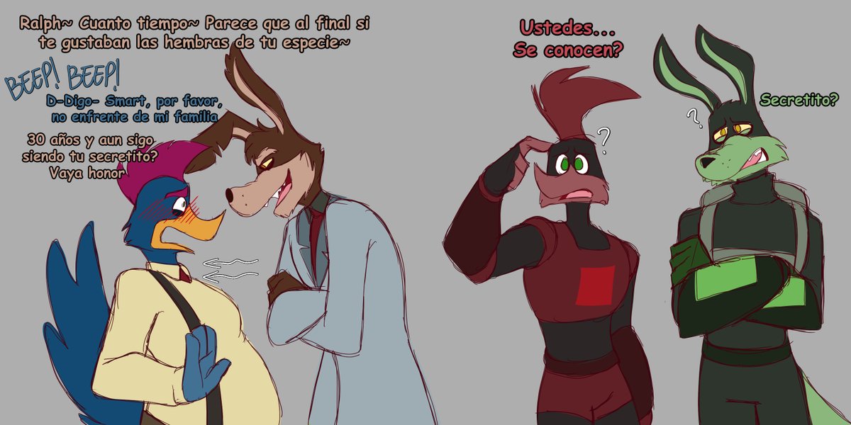 Al_Toons's tweet photo. Se me ocurrió una mamada de que cada generación de Coyote y Correcaminos están destinados a encontrarse al menos una vez en su vida y formar una relación entre ellos (No limitándose a la amorosa claro esta)

Y después se me ocurrió esta otra mamada XD https://t.co/chG7fxz4VA
