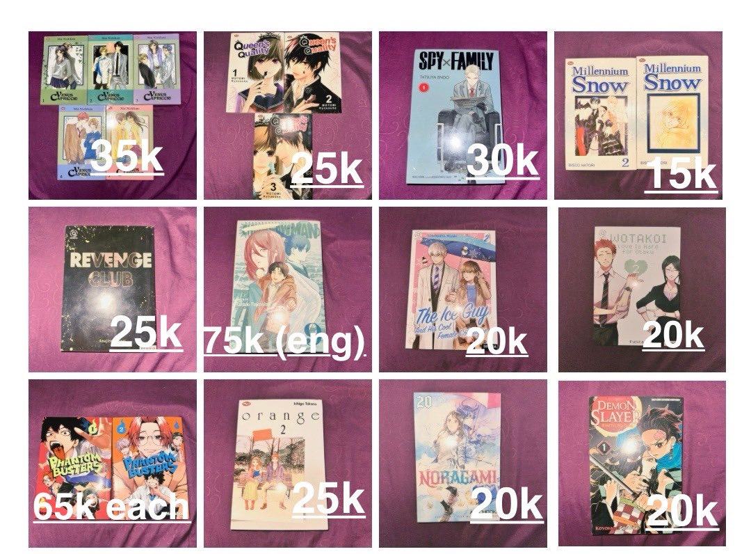 heartpalette's tweet photo. wts want to sell buku novel + komik preloved
- ask condition through dm
- dom kendari, sulawesi tenggara
- link oren ada dibawah
#warunganime #wtsnovel #wtskomik #wtspreloved https://t.co/cgA4mSmlT3