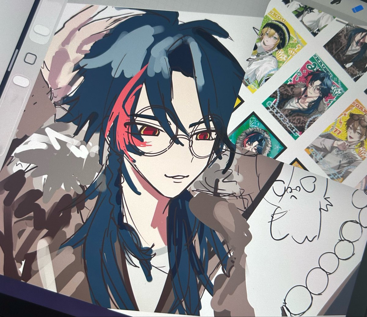 HN4_g1's tweet photo. 未完成の絵を進めるどころか、新規絵描き始めてて投稿する絵がないです https://t.co/KrNmiHh600
