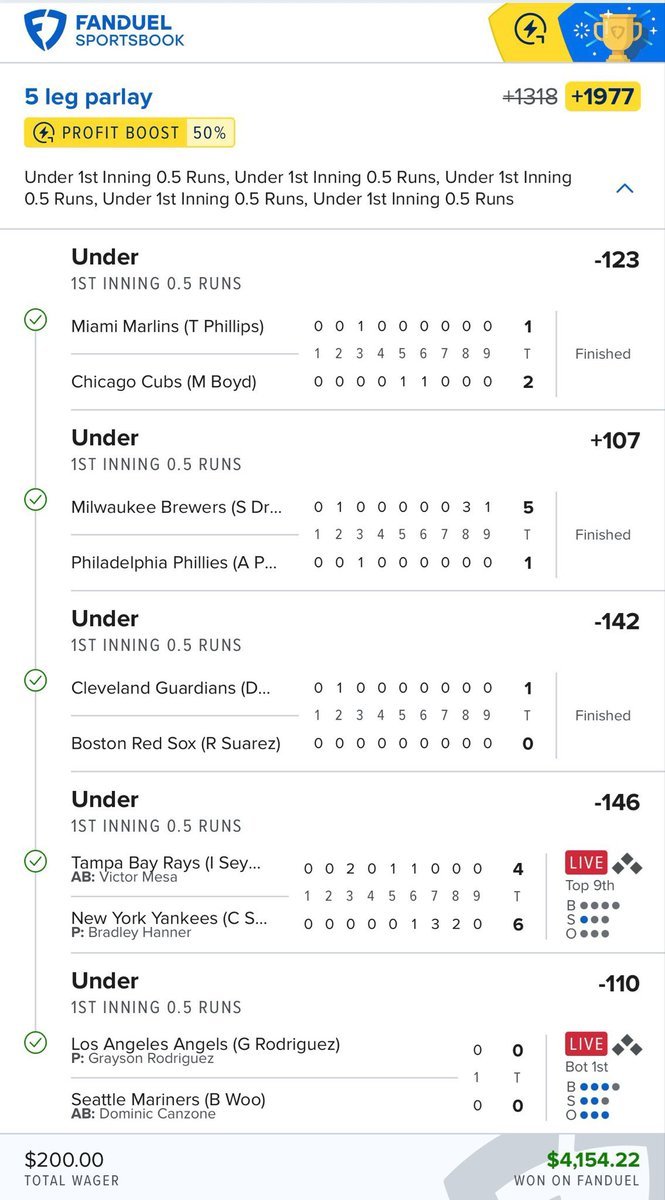 officialGr10dg's tweet photo. Cash the NRFI parlay! ✅🔥

Click the Link In My Bio to Join The Chats For Daily Guaranteed Fire 🔥 Picks

#GamblingX #NFL #WCBB ⛹️ | #NBA 🏀 | #CBB 🔥 #Prizepicks 🔐 | #PROPS | #POTD 📋 | #NHL 🏒 | #picks #CSGO 🔫|#WAKEANDCASH 💵#WNBA 🏀 | #mlb @Playbook https://t.co/g264h2dxv9
