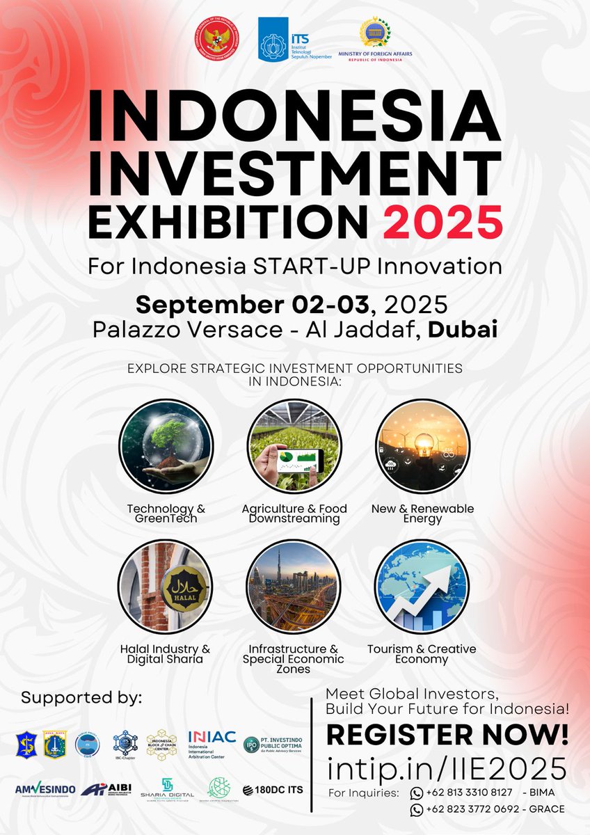 IDNblockchain's tweet photo. Mengenang salah satu langkah penting Indonesia dalam membuka akses investasi global.

Pada 2–3 September 2025, Indonesia Blockchain Center (IBC) menjadi bagian dari Indonesia Investment Exhibition (IIE) 2025 di Palazzo Versace, Dubai, sebuah ajang yang mempertemukan startup. https://t.co/qcdR5i4VFQ