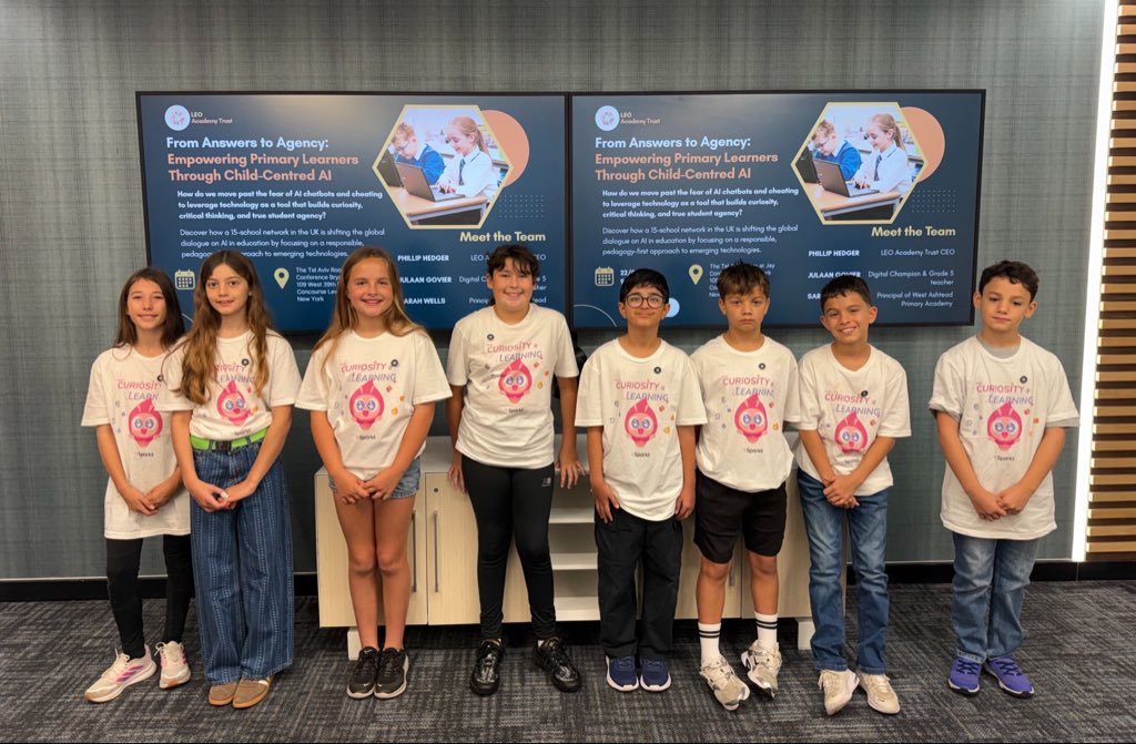 LEOacademies's tweet photo. 🇺🇳 From London to New York.

This week, LEO Academy Trust brought eight brilliant Year 6 pupils into the global education conversation at #UNGA81.

🤖 Child-centred AI
💻 Inclusive digital classrooms
🧠 Agency, creativity & critical thinking

Our children didn’t just watch the conversation.

They helped lead it.

#GlobalGoals #SDG4 #WeAreLEO 🦁🧡