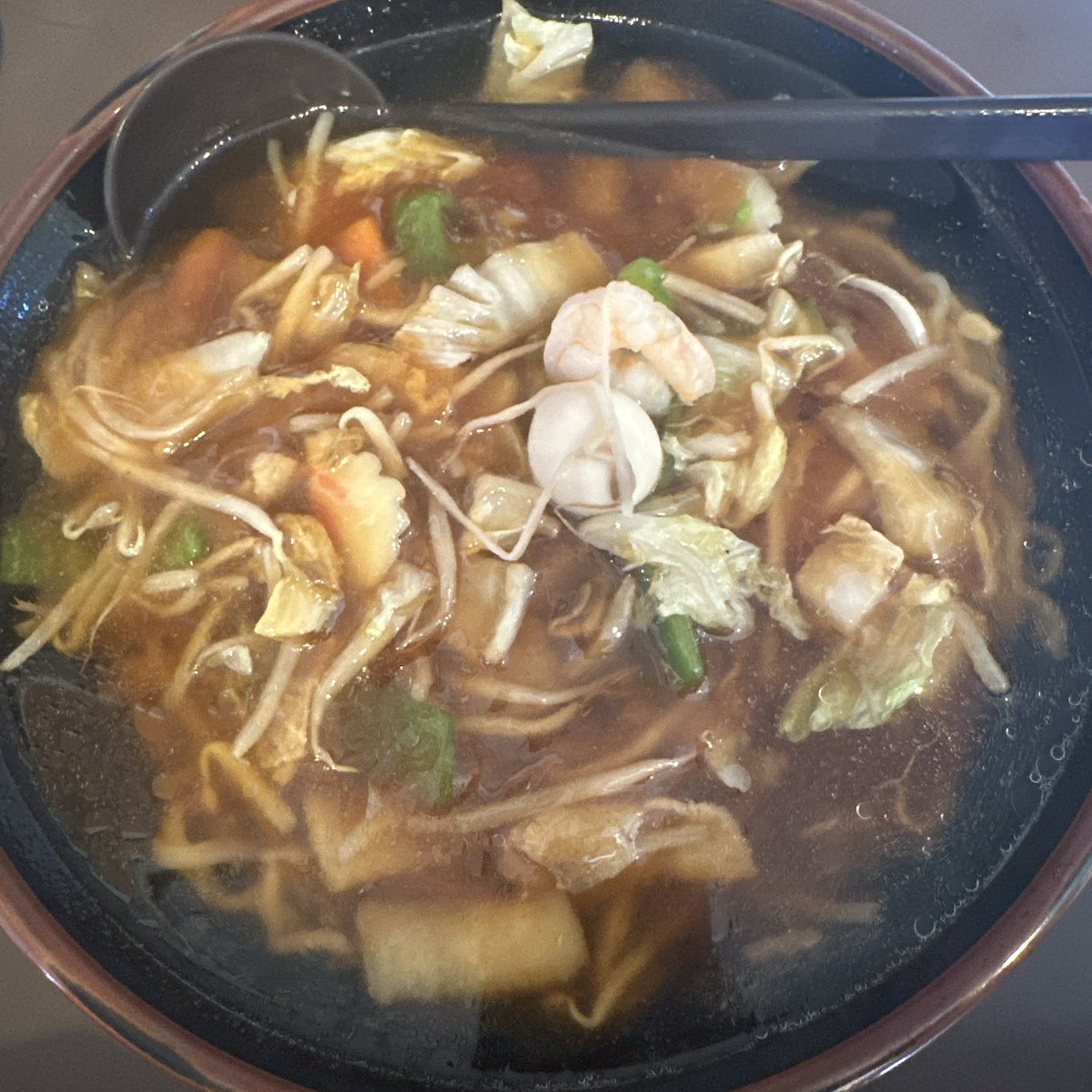 NoodleLoverKD's tweet photo. ラーメン大龍で五目あんかけラーメン。あんかけ自体も優しい味付けですが、なければかなりさっぱり目な和風ラーメンです。久々に伺えました。
#ラーメン大龍
#ラーメン
#群馬ラーメン
#群馬麺食い
#麺食い https://t.co/I4P4Ydx9eT