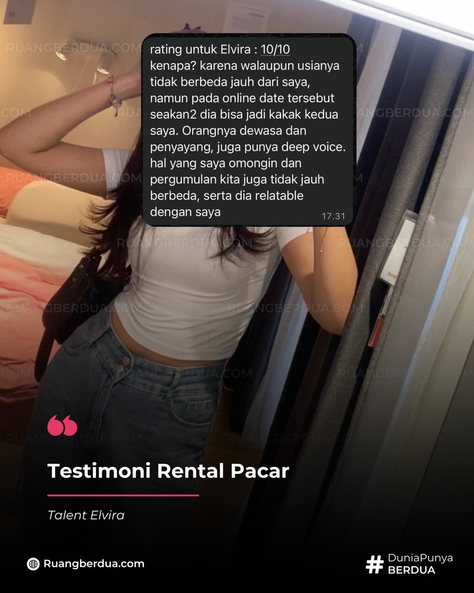 Ruang_berdua's tweet photo. kadang cuma butuh temen yang mau dengerin tanpa banyak ngatur. di ruangberdua kamu bebas mau cerita dari A sampe Z 🥹✨

#pacar #rentalpacar #sleepcall #zonauang #zonajajan https://t.co/t2XLJB6jlc