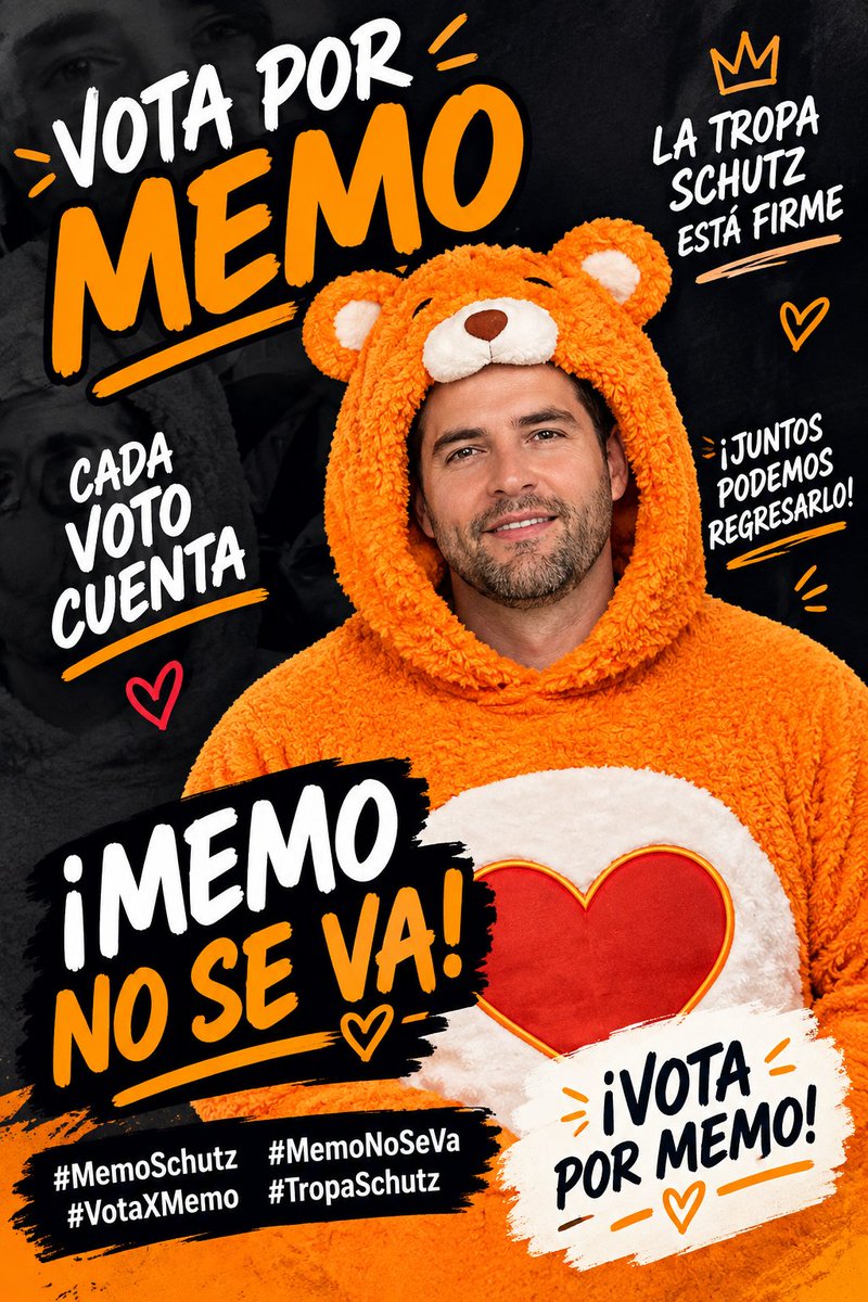 Asukaeea6's tweet photo. 🖖🏻🔥 ¡TROPA SCHUTZ, ES AHORA! 🔥🖖🏻

❤️ Cada voto puede hacer la diferencia. ¡No lo dejemos solo!

🗳️ ¡VOTA X MEMO!
🔥 ¡VAMOS CON ÉL HASTA LA FINAL!
🖖🏻 ¡MEMO NO SE VA!

¡TODOS JUNTOS, TROPA! ❤️🔥

#TropaSchutz #VotaXMemo 
#LaCasaDeLosFamososMéxico https://t.co/WEfzJZA3Vf