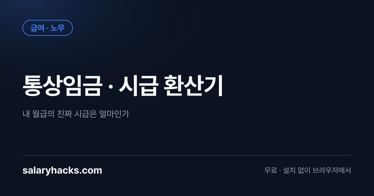 renzii_dev's tweet photo. 연봉 3,000만 원 직장인의 통상시급, 최저임금의 1.16배밖에 안 됩니다 (11,962원) ⏱️

야근수당이 기본급 기준이면 계산이 이미 틀렸습니다

💬 도구는 프로필 상단 링크에 있습니다 https://t.co/VMcTPV7GSS