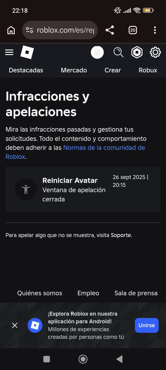HernnJessLezam1's tweet photo. Username: Morvayru

@Roblox  @EFarraro

I was banned on 09/22/26 while inside an experience. The only reason provided is: "Other: Your account was moderated for a security violation of Roblox Community Standards." (1/3) https://t.co/QofBnlWGWh