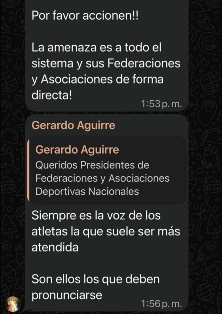 mmendoza_GT's tweet photo. Resulta resalta que: Gerardo Aguirre, presidente del Comité Olímpico Guatemalteco, está presionando a varios atletas para que se pronuncien contra la Iniciativa 6690, impulsada por la diputada Karina Paz: la “Ley Temporal del Rescate Nacional del Deporte Federado Guatemalteco”.
¿Por qué tanta desesperación? Porque la propuesta abre la puerta a una fiscalización más rigurosa del manejo del deporte federado. Y mientras Aguirre evita dar la cara, según denuncias recibidas, estaría utilizando como escudo a atletas —algunos con salarios o vínculos económicos con el Comité y las federaciones— para defender públicamente sus intereses.

Que quede claro: los atletas no deben ser utilizados como guardaespaldas mediáticos de quienes administran millones de quetzales del dinero público. Si Aguirre considera perjudicial la iniciativa, que comparezca, presente argumentos y explique con documentos por qué le preocupa tanto la fiscalización.