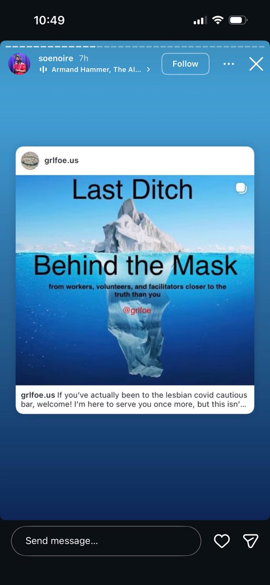 jakesgoodopines's tweet photo. This Soe Noire person is legitimately incredible. Like I kind of need a full length documentary about him. He shared the post where Last Ditch instructed their supporters to pay him then immediately shared a post about how the bar is the most evil place in the world https://t.co/J4y4cFkTUC