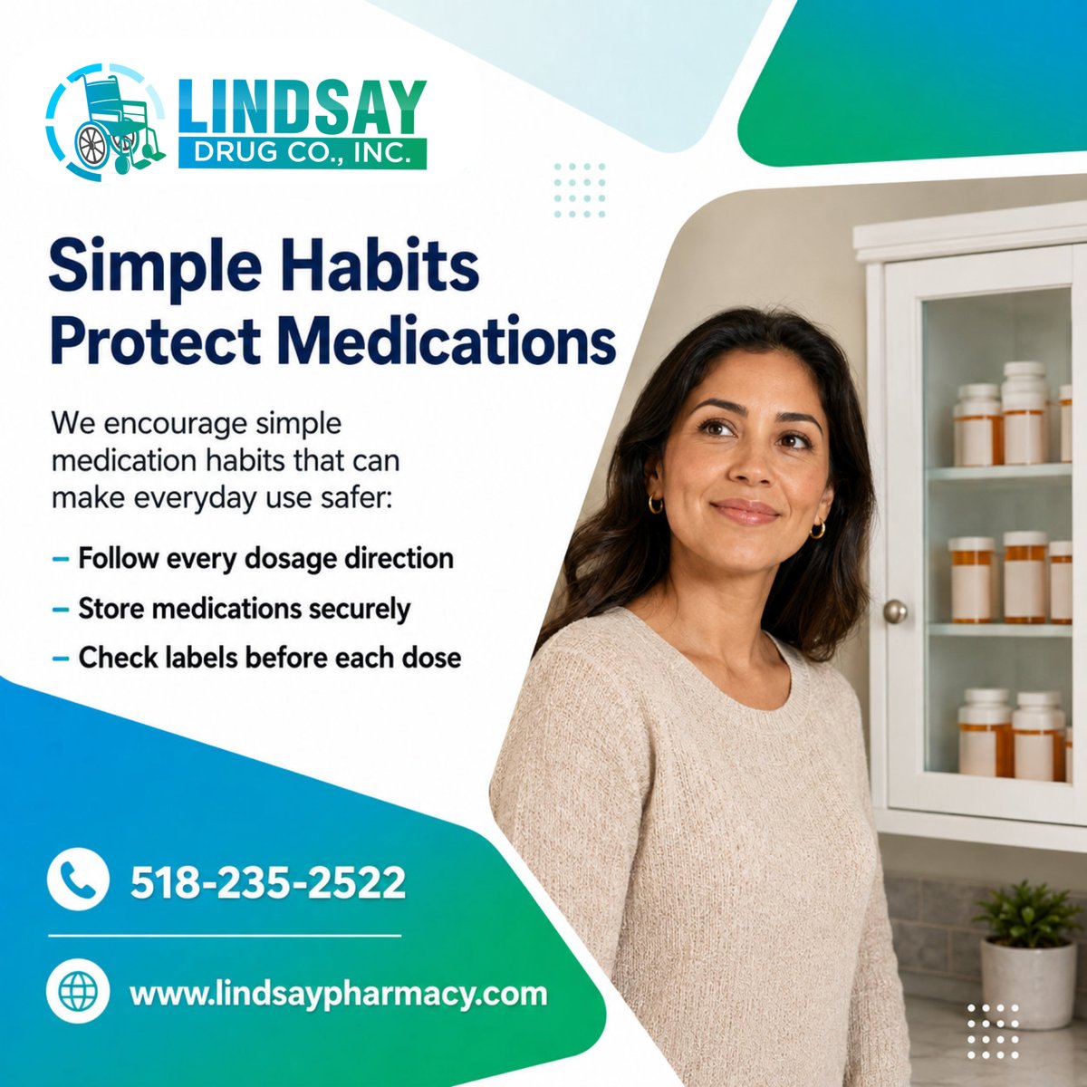 DrugLindsay's tweet photo. Simple habits can make a meaningful difference in medication safety. ๐ Reading labels carefully, following dosage instructions, and storing prescriptions securely can reduce common mistakes.
#TroyNY #RetailPharmacy #MedicationSafety #SafeMedicationUse #PrescriptionSafety https://t.co/DlchaMMK9w