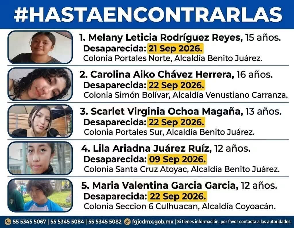 MCOVIAN's tweet photo. ⚠️Padres y madres: cuidemos más que nunca a nuestras hijas e hijos. Lo que está ocurriendo con la desaparición de adolescentes en la CDMX debe encender todas las alertas.🚨
@ClaraBrugadaM, hay que cuidar a nuestras y nuestros jóvenes extremadamente. No podemos normalizar que salgan de casa rumbo a la escuela y no regresen.
‼️Cuidemos a nuestros jóvenes‼️. 
Búsqueda inmediata, prevención y toda la fuerza de las autoridades.🙏🏻