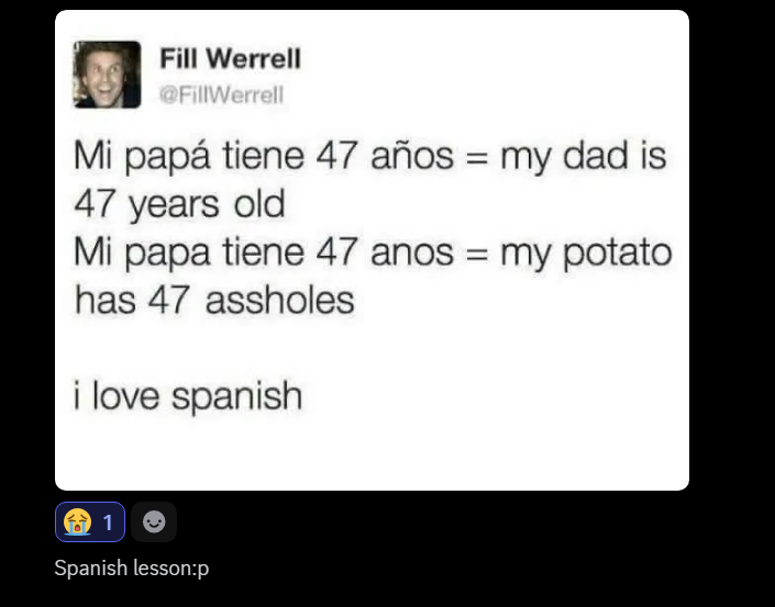 dollspinel's tweet photo. husband is giving me spanish lessons https://t.co/sKwtALEh3x