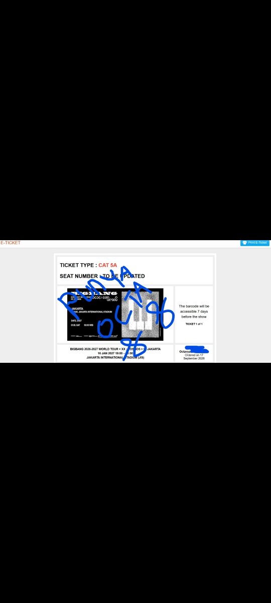 ocljoyfull's tweet photo. @dhimasishlah Aku punya ka cat 1 tix 5a day 1, harga sesuai invoice, bisa cod di st krl bekasi bogor jkt depok https://t.co/5z2Gy6cwAm