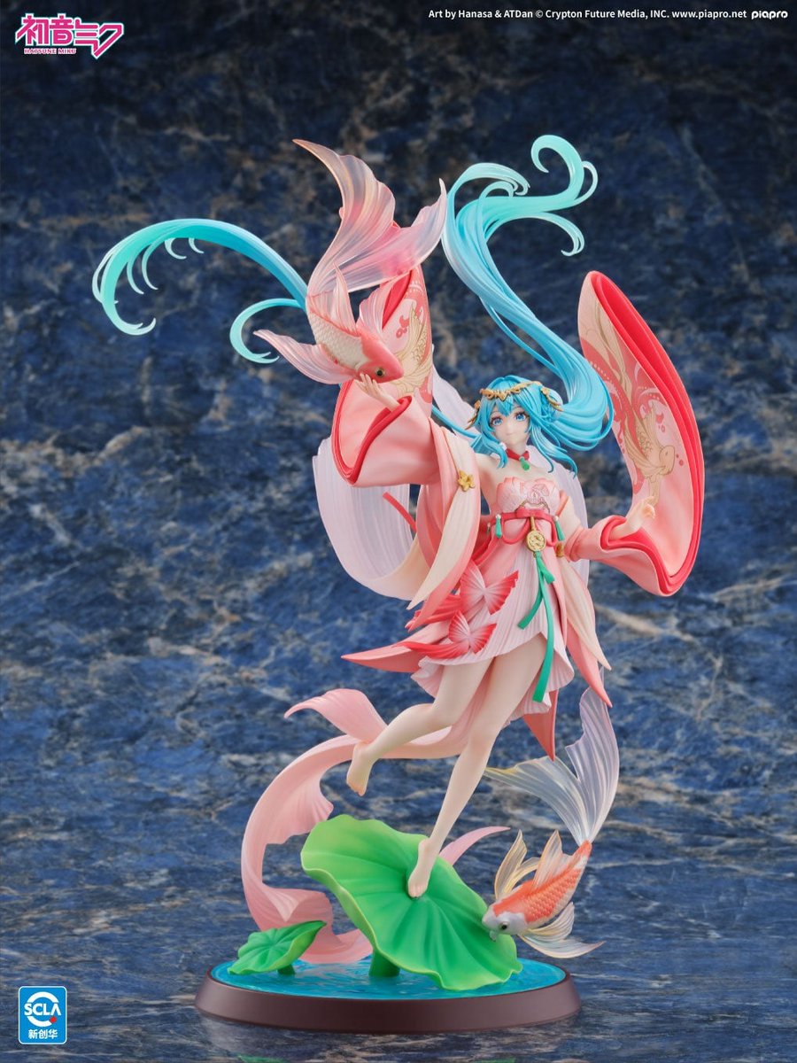 figsoku's tweet photo. 【初音ミク】海洋堂「初音ミク 金魚Ver.」フィギュア

【あみあみ予約開始】
価格44,000円（税込）
2027年6月発売予定
https://t.co/NFGh9K4jTO
#海洋堂 #初音ミク https://t.co/JbBeIaJmNp