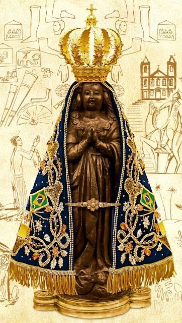 finc0's tweet photo. Nossa Senhora Aparecida, Mãe querida do Brasil, abençoai nossa gente, protegei nosso povo e iluminai nossos caminhos. Dai-nos paz, esperança e coragem para defender a democracia, a justiça, a fraternidade e o respeito à diversidade. Sob vosso manto, acolhei o Brasil e todos os seus filhos. Amém.