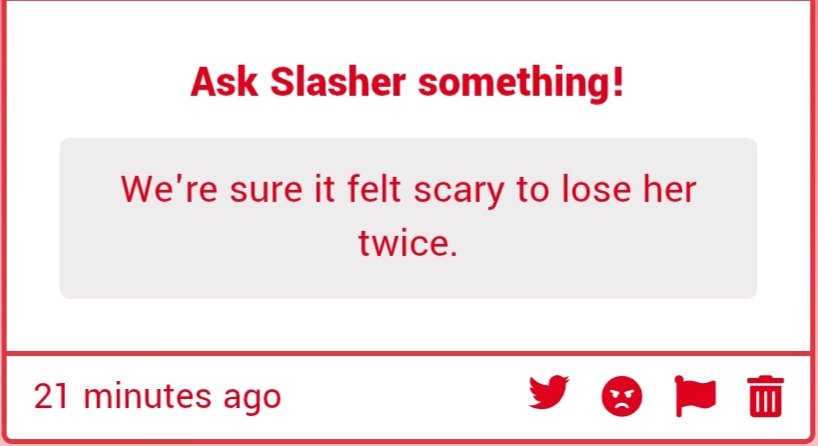 SlasherWrenH's tweet photo. Stay away from her. https://t.co/hdIO7nh9KW