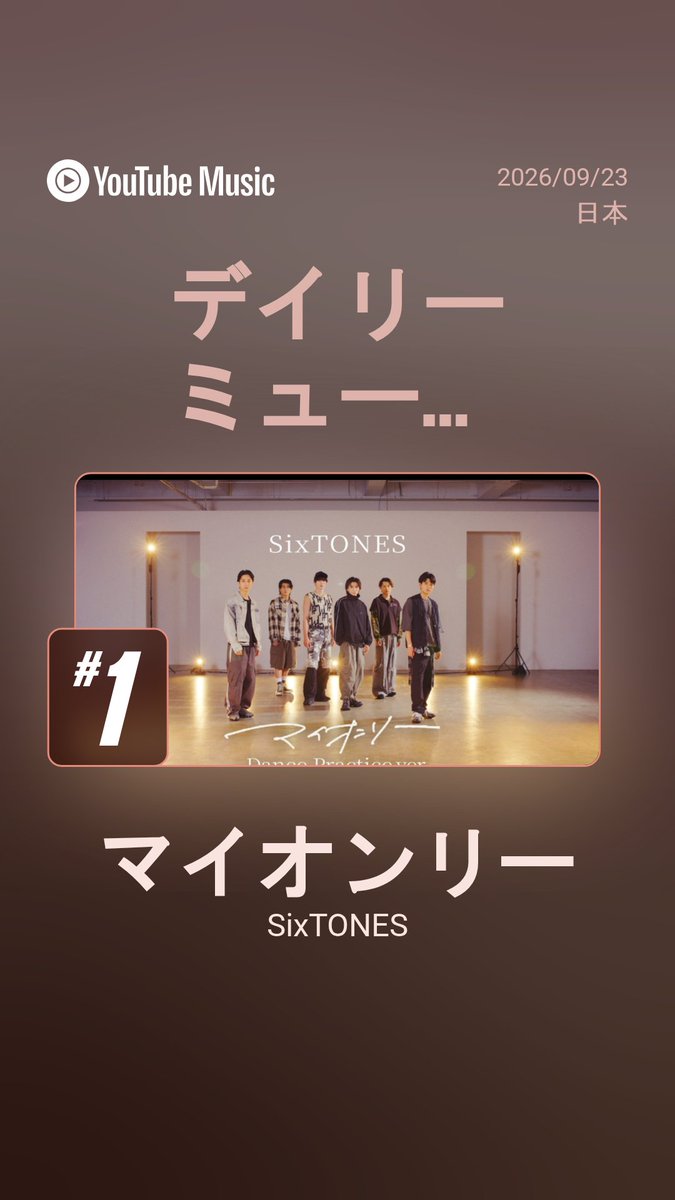 uyamuyahk's tweet photo. デイリー 1位🥇
急上昇 4位🎖 

何でも1位は嬉しい〜〜.ᐟ.ᐟ.ᐟ

#SixTONES_マイオンリー
#SixTONESYouTubeシェアリレー

https://t.co/56gHRmyIjB https://t.co/I37aYq54ag
