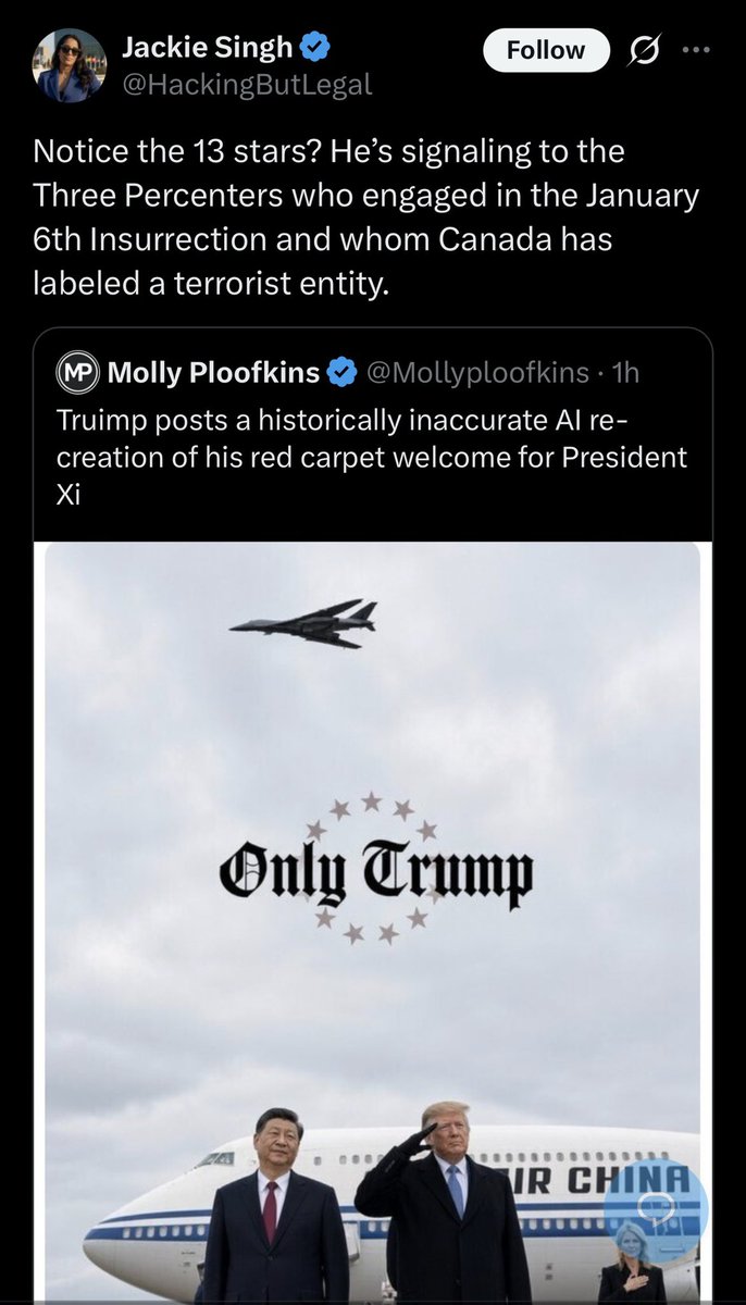 winkie_doo's tweet photo. Stewanon doing comms. Now Jackie Singh can read minds. The 13 stars are in reference to the original 13 colonies/Betsy Ross flag. This is normal fodder on the right. Most love the Betsy Ross flag, but this is not comms. 😆 this is fear bait. https://t.co/Lgh8EZhKJC