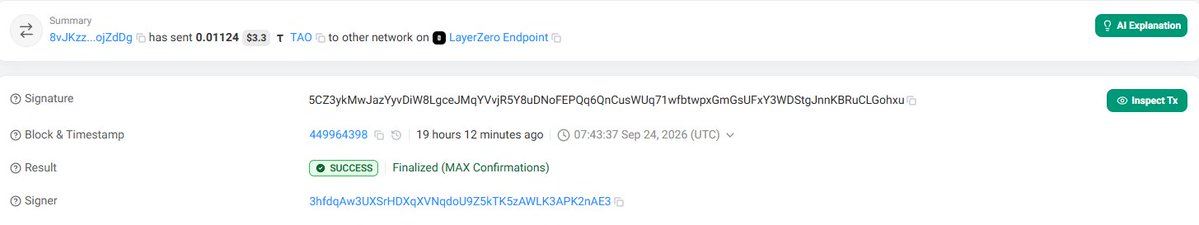 SOLTENSOR's tweet photo. Ok enough drama. Back to work.

https://t.co/ah4I2Al7hB

Transaction proof for sending solana:taoC6xyv2v8tDLcev4uaGUgV4vdQsWJrGft2kcBRrBY from Solana to Substrate.  Burn wrapped solana:taoC6xyv2v8tDLcev4uaGUgV4vdQsWJrGft2kcBRrBY and send it home from Phantom wallet. https://t.co/1BiDJkizF2