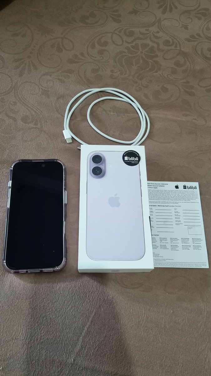 ciareborn99's tweet photo. WTS  — iPhone 17 256GB Lavender

• BH 98%
• Kondisi mulus, no lecet
• Pemakaian pribadi
• Garansi Blibli
• Fullset 100% original
• Sudah pakai camera protector + back protector
• Free banyak case
• COD Bandung ONLY
• Harga 16 juta nett

Serius buyer https://t.co/MB97d5rd9I