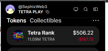 SephxWeb3's tweet photo. Beat me at @TetraRank and I will drop you 5M $TETRA 

Battle Invite Link: https://t.co/5zGXfwH5z2

Open for 20 challenger! 🔥 https://t.co/G8O2AKKZfn