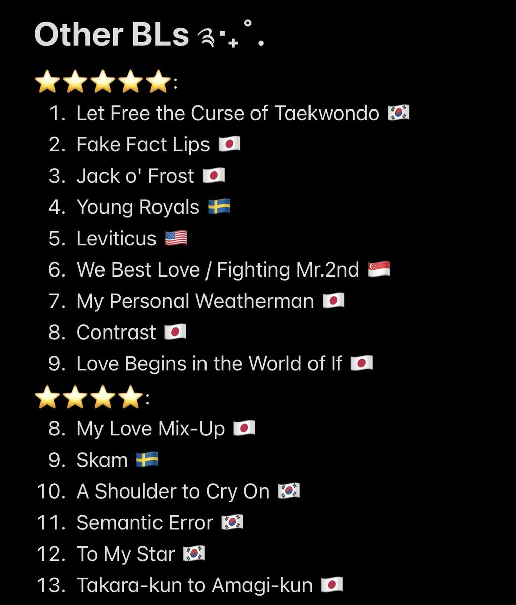 askim_jumark's tweet photo. @chusansliuyi61 @yifulover oh do i have some recs for u 🚬🚬

if youre looking for thai bls its the first list and then other bls is the second! lmk if u end uo watching any! 🥹 https://t.co/dCwitzVHWj