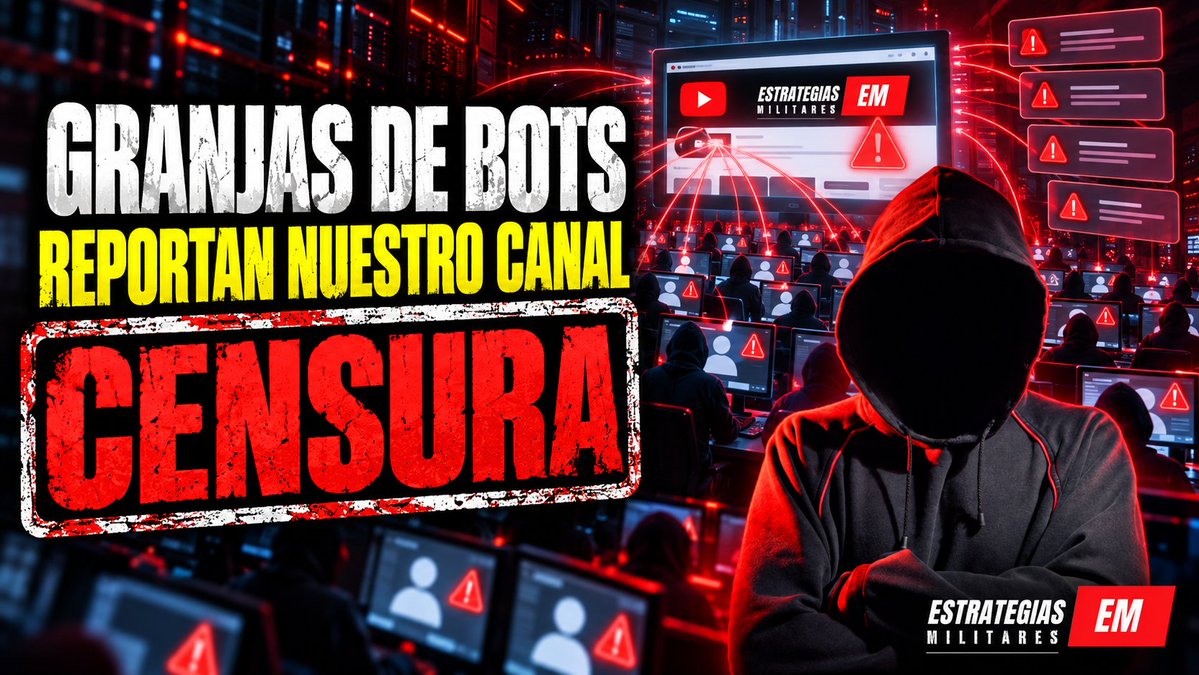 EstrateMilitar's tweet photo. Lo que ha ocurrido hoy en los directos no es normal, granjas de bots haciendo reportes masivos al canal. 

Quieren silenciarnos... https://t.co/sx5Ebob6Qn