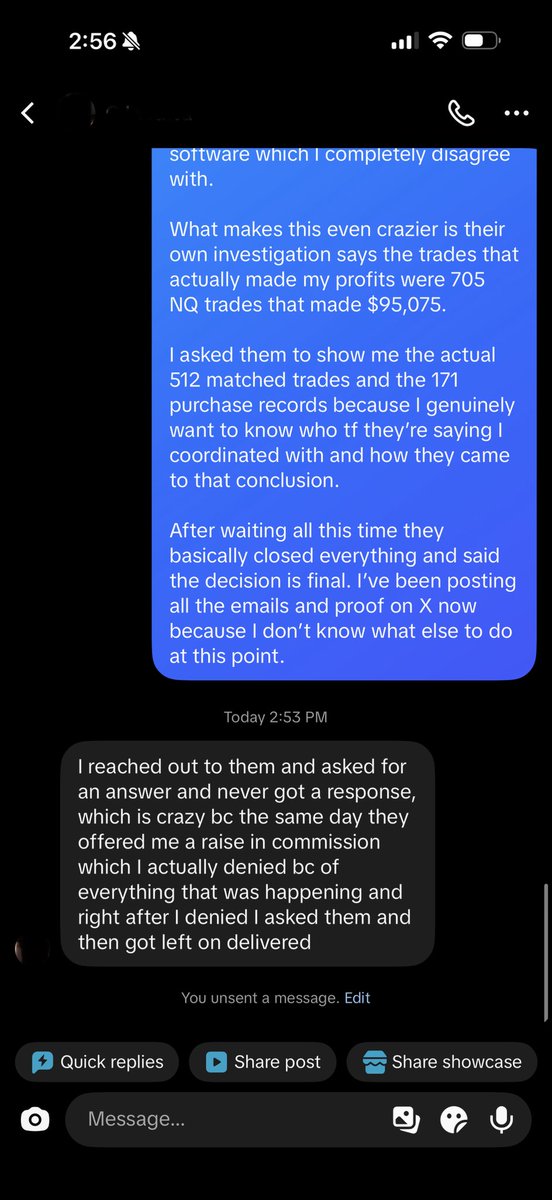 moetradez__'s tweet photo. This actually came from someone who was a big Alpha affiliate. He told me he personally reached out to Alpha about my situation and never got a response. He also said that same day they offered him a higher commission, which he declined because of everything going on. Unfortunately I can’t show who he is because he specifically asked not to be dragged into the situation, and I’m going to respect that. I’m not saying the commission offer was connected to my situation, just sharing exactly what I was told