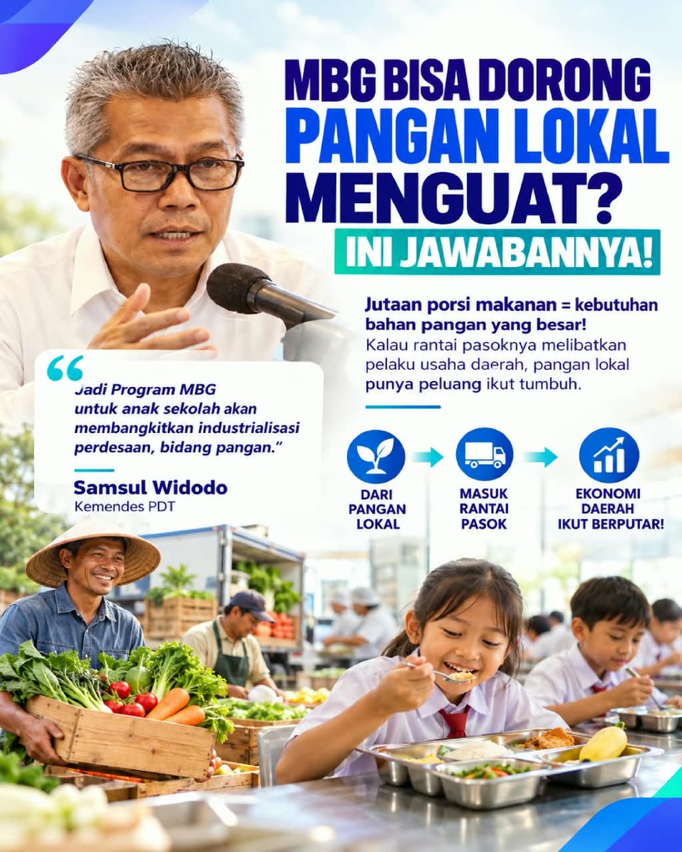 KarmanTejo's tweet photo. MBG bisa dorong pangan lokal
#MakanBergiziGratis
#ManfaatMBG
#CegahStunting
#DukungMBG https://t.co/66WuXKygD4