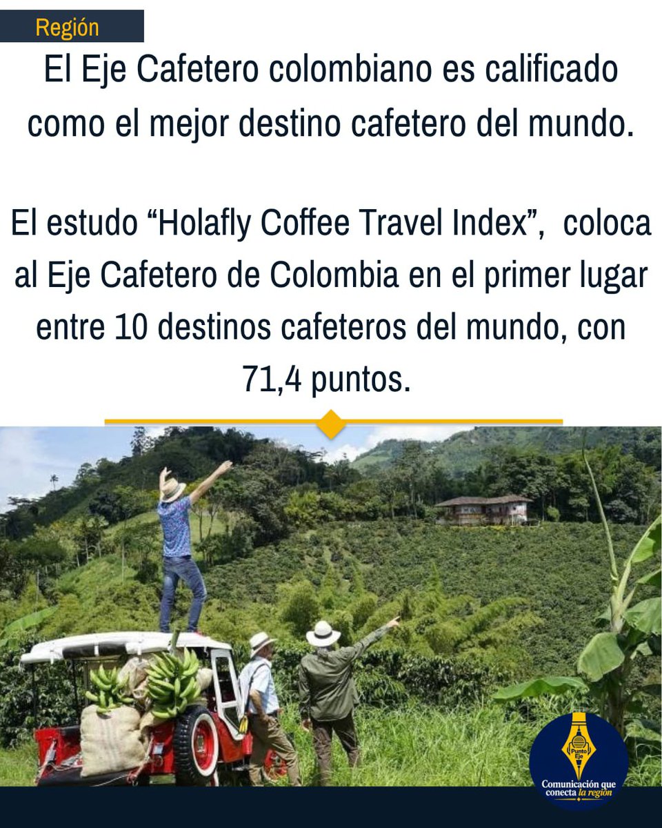DuberneyGalvis's tweet photo. El paisaje y la cultura cafetera siguen muy bien valorados a nivel internacional. Nos corresponde seguir tejiéndolo. Incluye defender la declaratoria del paisaje cultural cafetero, sus cultivos, la biodiversidad, la gastronomía, las relaciones, la literatura, costumbres y más. https://t.co/TaTUdaX9Nm