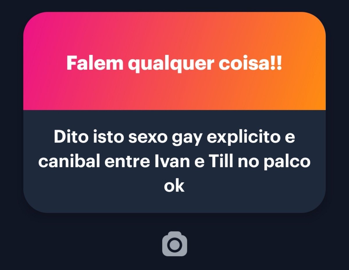 HenriVik's tweet photo. SIM!!!
pior q eu tenho a impressão de que o till ou é fã dos shows e vai se meter nisso... https://t.co/udpXhn1rpZ