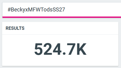TrendForFB's tweet photo. [อัพเดตยอดแท็กสะสม]

#BeckyxMFWTodsSS27 = 524.7K Posts

เก่งมากค่า 👏👏

#beckysangels #BeckyArmstrong‌
#TodsSS27 #Tods
#MilanFashionWeek https://t.co/YDFY7Mh99t