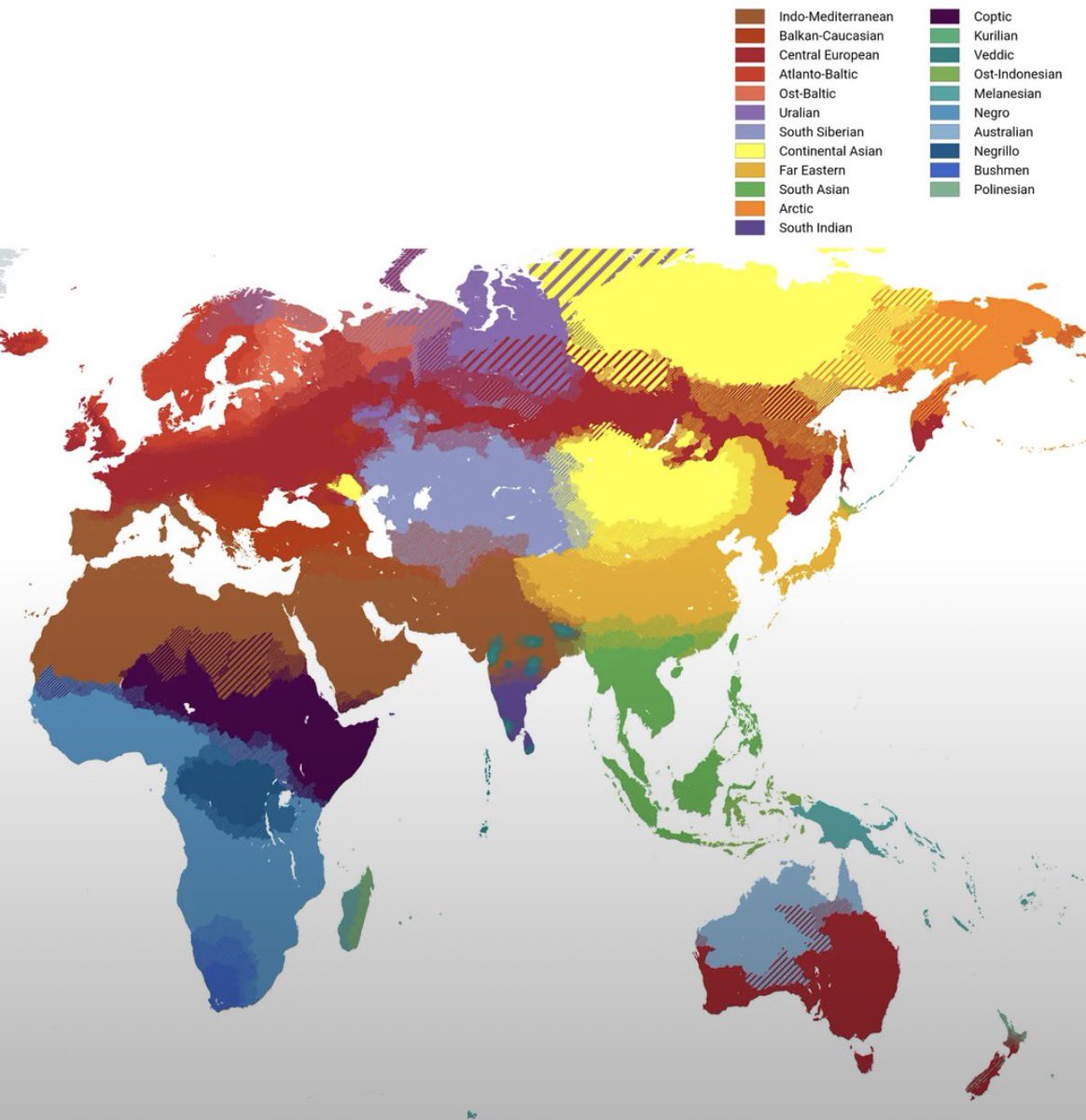 JoshuaBarzon's tweet photo. An ethnicity map of the eastern hemisphere. https://t.co/bnttlQVx31