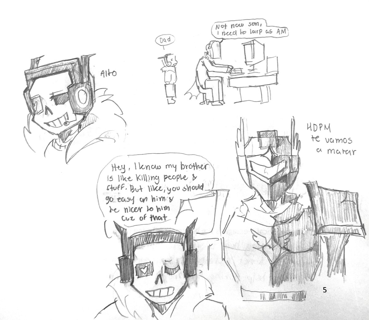 suweetmichi's tweet photo. Doodles from class today about my bum ass au. Also yeah im calling this sans “alto” like the musical clef
#TheAngelsProgram #UndertaleAU https://t.co/wWiZWVJJJz