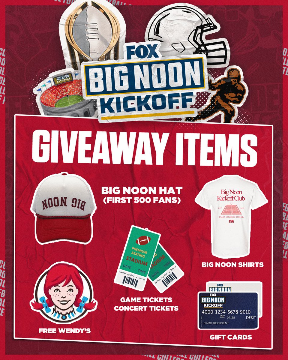 BNKonFOX's tweet photo. Check out everything you need to know to join the Big Noon Kickoff Crew for Illinois vs Ohio State https://t.co/DmcWMq0GVo