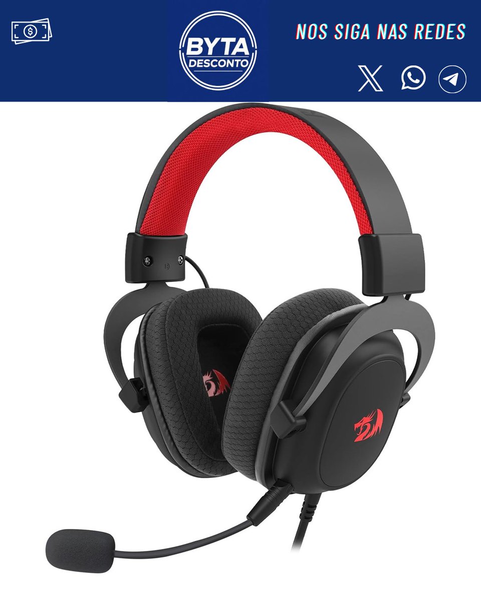 bytedesconto's tweet photo. 🔥 OFERTA DO DIA

Redragon Zeus Lite Preto P3 H510-LT

❌ De: R$ 249,50
✅ Por: R$ 145,99 (41% OFF)

🏪 Loja: Amazon

👉 https://t.co/58yt2BC9Hj

⚡ Preço sujeito a alteração a qualquer momento. https://t.co/4jVfCE9Pe2